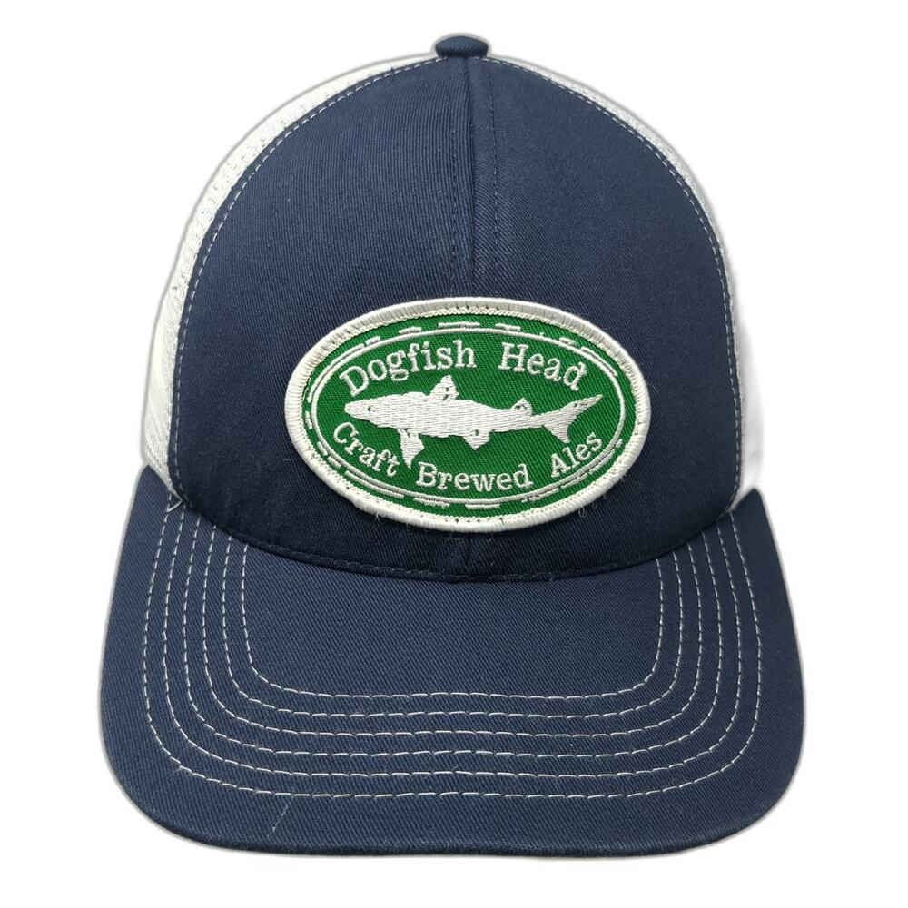 Dogfish Head Trucker Hat Blue White One Size Mesh Back Snapback Made in USA